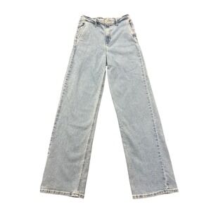 Levi Strauss Signature High Rise Loose Straight Light Wash Denim Jeans Women's 2